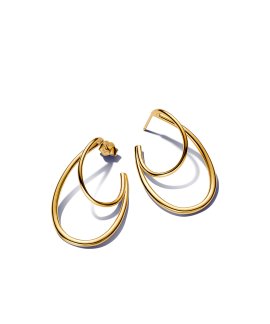 Pandora Essence Organically Shaped Double Hoop Joia Brincos Mulher 263870C00