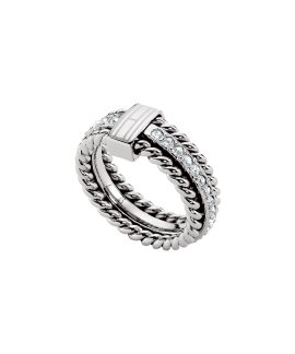 Tommy Hilfiger Rope and Stone Joia Anel Classic Signature Mulher 2700582
