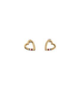 Tommy Hilfiger Open Heart Stud Joia Brincos Classic Signature Mulher 2700910