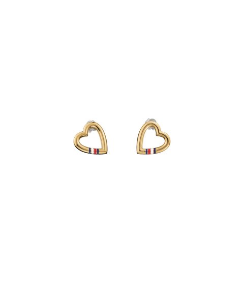 Tommy Hilfiger Open Heart Stud Joia Brincos Classic Signature Mulher 2700910