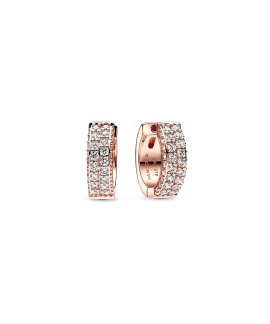 Pandora Rose Timeless Pavé Double-row Joia Brincos Mulher 282622C01