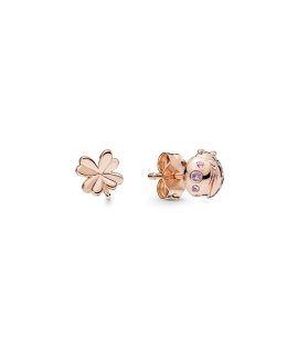 Pandora Rose Four-Leaf Clover and Ladybird Joia Brincos Mulher 287960NPO