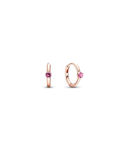 Pandora Rose Pink Solitaire Huggie Joia Brincos Mulher 289304C03 Pandora Rose Pink Solitaire Huggie Joia Brincos Mulher 289304C03
