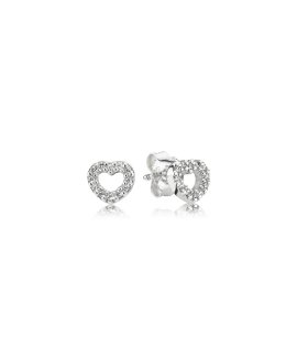 Pandora Heart Stud Joia Brincos Mulher 290528CZ