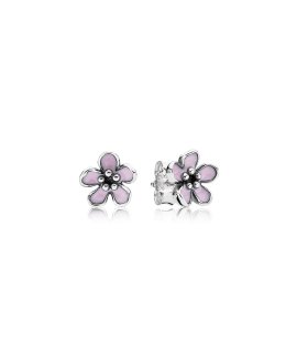 Pandora Pink Cherry Blossom Flower Joia Brincos Mulher 290537EN40