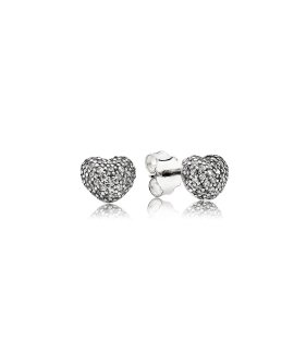 Pandora Pavé Heart Joia Brincos Mulher 290541CZ