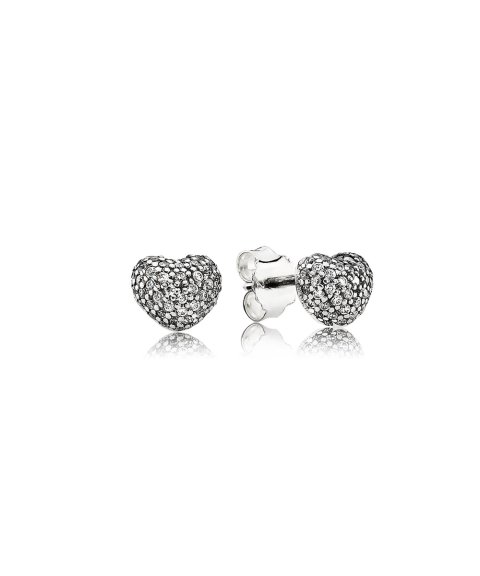 Pandora Pavé Heart Joia Brincos Mulher 290541CZ