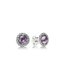 Pandora Sparkling Amethyst Joia Brincos Mulher 290548AM