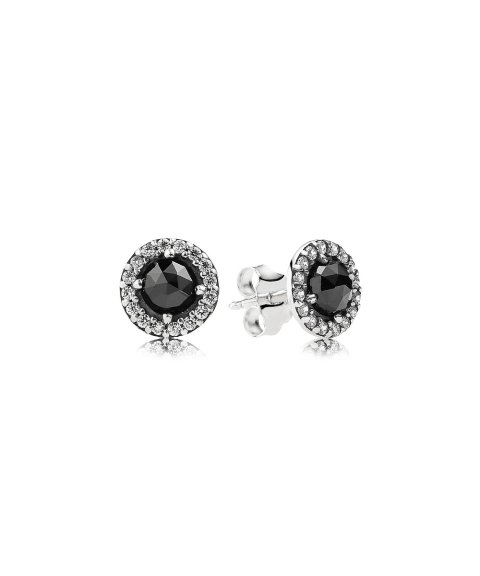 Pandora Sparkling Black Spinel Joia Brincos Mulher 290548SPB