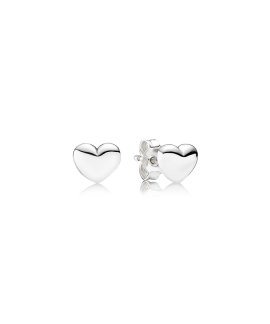 Pandora Plain Heart Joia Brincos Mulher 290550