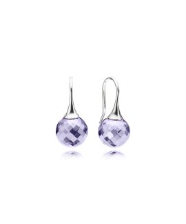 Pandora Lavender Faceted Joia Brincos Mulher 290552LCZ