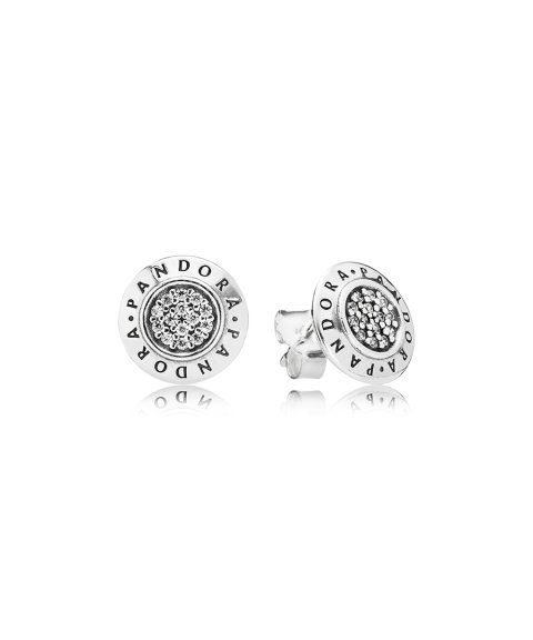 Pandora Signature Logo Joia Brincos Mulher 290559CZ