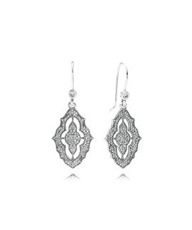 Pandora Sparkling Classic Lace Joia Brincos Mulher 290563CZ