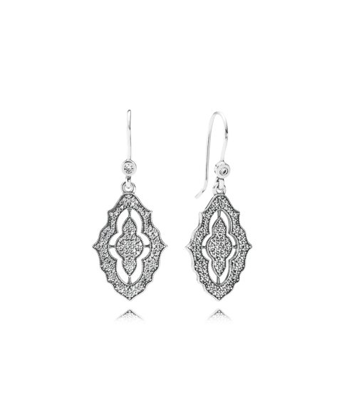 Pandora Sparkling Classic Lace Joia Brincos Mulher 290563CZ