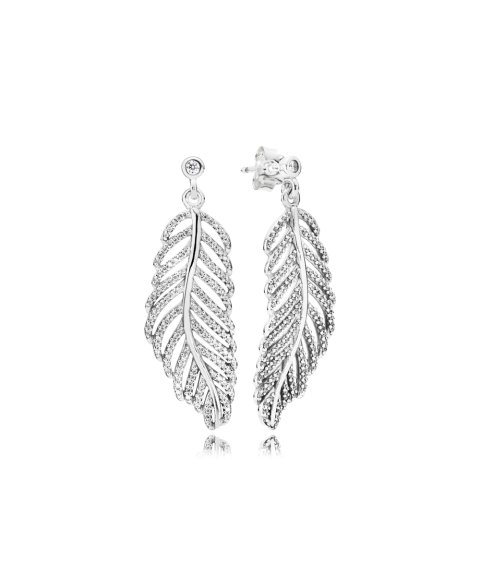 Pandora Shimmering Feathers Joia Brincos Mulher 290584CZ