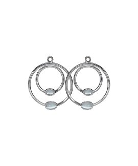 Pandora Double Hoop Joia Pendente Brincos Mulher 290606MS