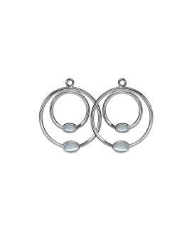 Pandora Double Hoop Joia Pendente Brincos Mulher 290606MS