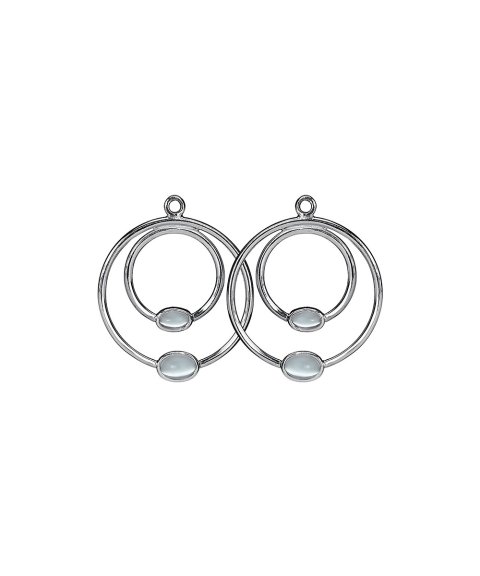 Pandora Double Hoop Joia Pendente Brincos Mulher 290606MS Pandora Double Hoop Joia Pendente Brincos Mulher 290606MS