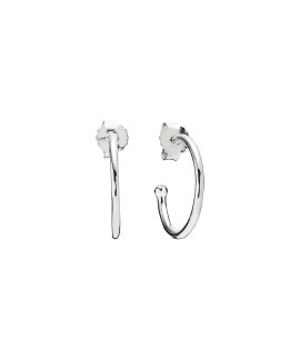 Pandora Plain Hoop Joia Brincos Mulher 290654
