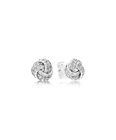 Pandora Sparkling Love Knot Joia Brincos Mulher 290696CZ Pandora Sparkling Love Knot Joia Brincos Mulher 290696CZ