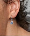 Pandora Blue Butterfly Hoop Joia Brincos Mulher 290778C01 Pandora Blue Butterfly Hoop Joia Brincos Mulher 290778C01