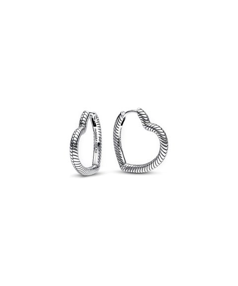Pandora Moments Heart Charm Hoop Joia Brincos Mulher 292236C00 Pandora Moments Heart Charm Hoop Joia Brincos Mulher 292236C00