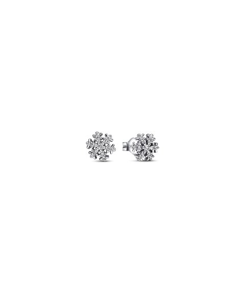 Pandora Sparkling Snowflake Joia Brincos Mulher 292370C01