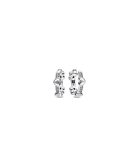 Pandora Radiant Sparkling Hearts Joia Brincos Mulher 292498C01 Pandora Radiant Sparkling Hearts Joia Brincos Mulher 292498C01