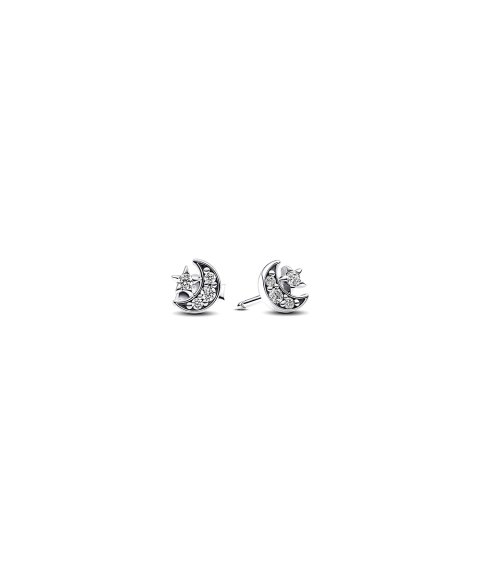 Pandora Sparkling Moon and Star Joia Brincos Mulher 292990C01 Pandora Sparkling Moon and Star Joia Brincos Mulher 292990C01