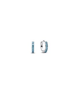 Pandora Light Blue Huggie Joia Brincos Mulher 293849C01