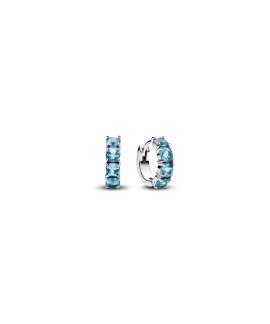 Pandora Light Blue Hoop Joia Brincos Mulher 293851C01