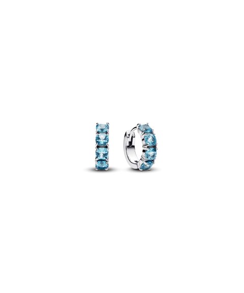 Pandora Light Blue Hoop Joia Brincos Mulher 293851C01