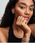 Pandora Light Blue Hoop Joia Brincos Mulher 293851C01