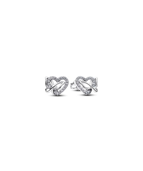 Pandora Entwined Heart and Butterfly Joia Brincos Mulher 294476C01