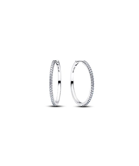 Pandora Sparkling Hoop Joia Brincos Mulher 294650C01