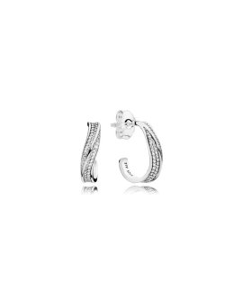 Pandora Elegant Waves Joia Brincos Mulher 297097CZ