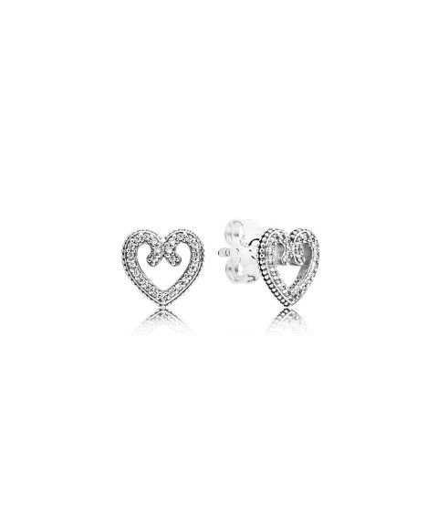 Pandora Heart Swirls Joia Brincos Mulher 297099CZ Pandora Heart Swirls Joia Brincos Mulher 297099CZ