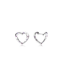 Pandora Bright Hearts Joia Brincos Mulher 297231NRPMX