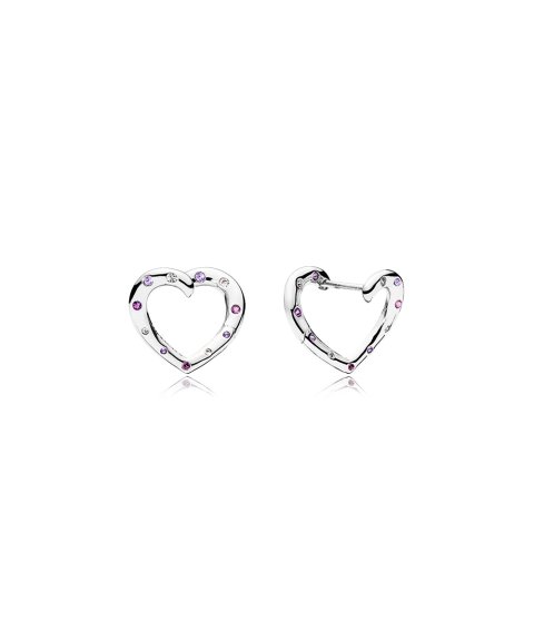 Pandora Bright Hearts Joia Brincos Mulher 297231NRPMX Pandora Bright Hearts Joia Brincos Mulher 297231NRPMX