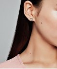 Pandora Asymmetric Hearts of Love Joia Brincos Mulher 297813CZ Pandora Asymmetric Hearts of Love Joia Brincos Mulher 297813CZ
