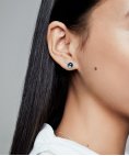 Pandora Blue Sparkling Crown Joia Brincos Mulher 298311NMB Pandora Blue Sparkling Crown Joia Brincos Mulher 298311NMB