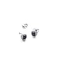 Pandora Elevated Black Heart Joia Brincos Mulher 298427C03