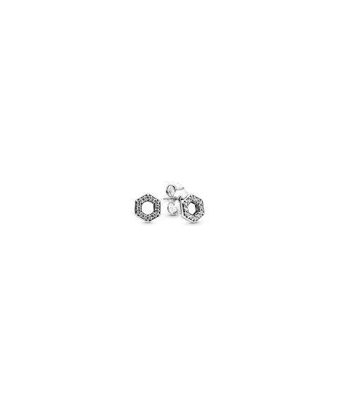 Pandora Sparkling Honeycomb Joia Brincos Mulher 298800C01 Pandora Sparkling Honeycomb Joia Brincos Mulher 298800C01