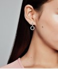Pandora Sparkling Double Hoop Joia Brincos Mulher 299052C01 Pandora Sparkling Double Hoop Joia Brincos Mulher 299052C01