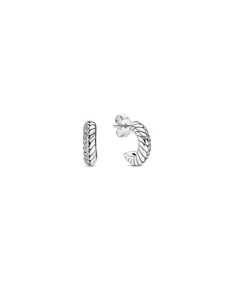 Pandora Pavé Snake Chain Pattern Joia Brincos Mulher 299091C01