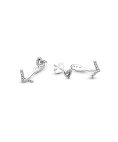 Pandora Sparkling Wishbone Heart Joia Brincos Mulher 299280C01