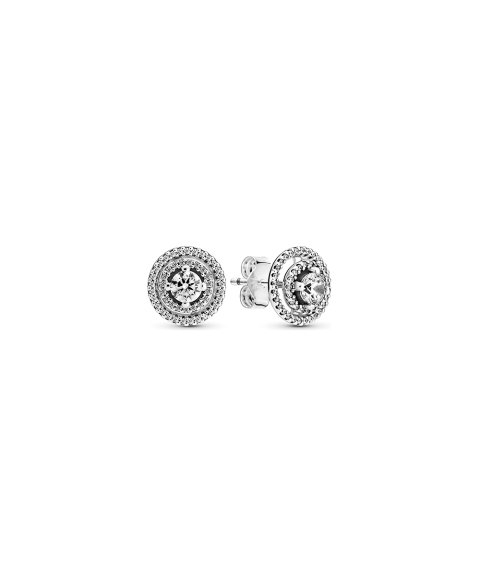 Pandora Sparkling Double Halo Joia Brincos Mulher 299411C01