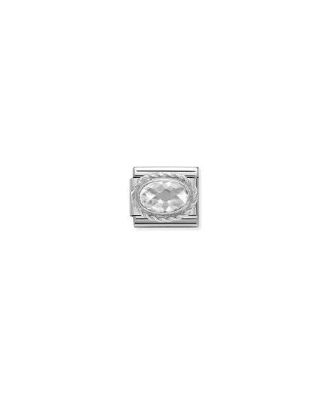 Nomination Composable Classic White and Faceted Stones Link Mulher 330604 010 Nomination Composable Classic White and Faceted Stones Link Mulher 330604 010