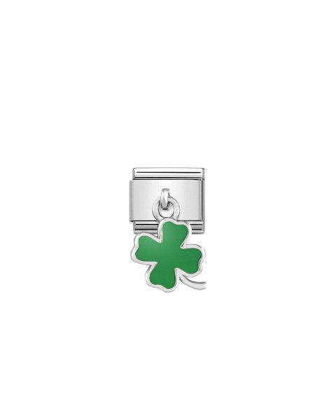 Nomination Composable Green Four-leaf Clover Pendant Acessório de Joia Link Mulher 331805/01