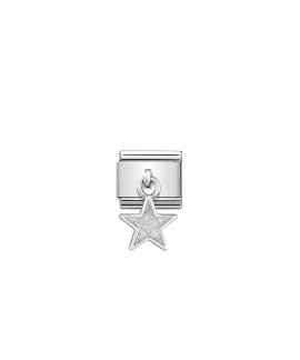 Nomination Composable White Glitter Star Pendant Acessório de Joia Link Mulher 331805/02